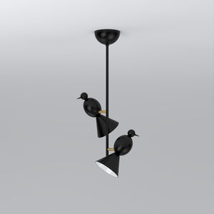 Open image in slideshow, Alouette 004 Ceiling Light 2 Birds ʻIʼ
