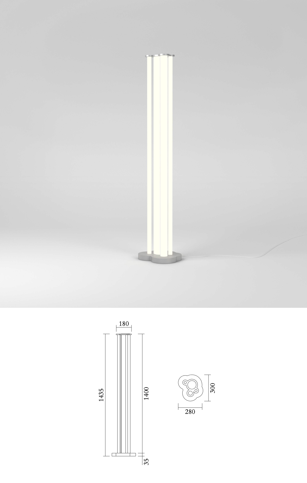 Tubes 486 Floor Light · €3025 · ATELIER ARETI | CURATED BY EYEDS