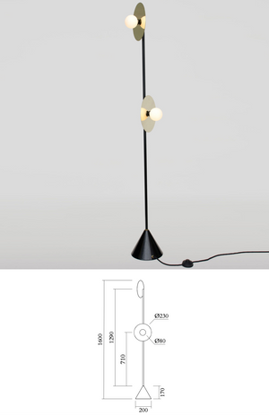 Disc & Sphere 140 Floor Light · €1200 · ATELIER ARETI | CURATED BY EYEDS
