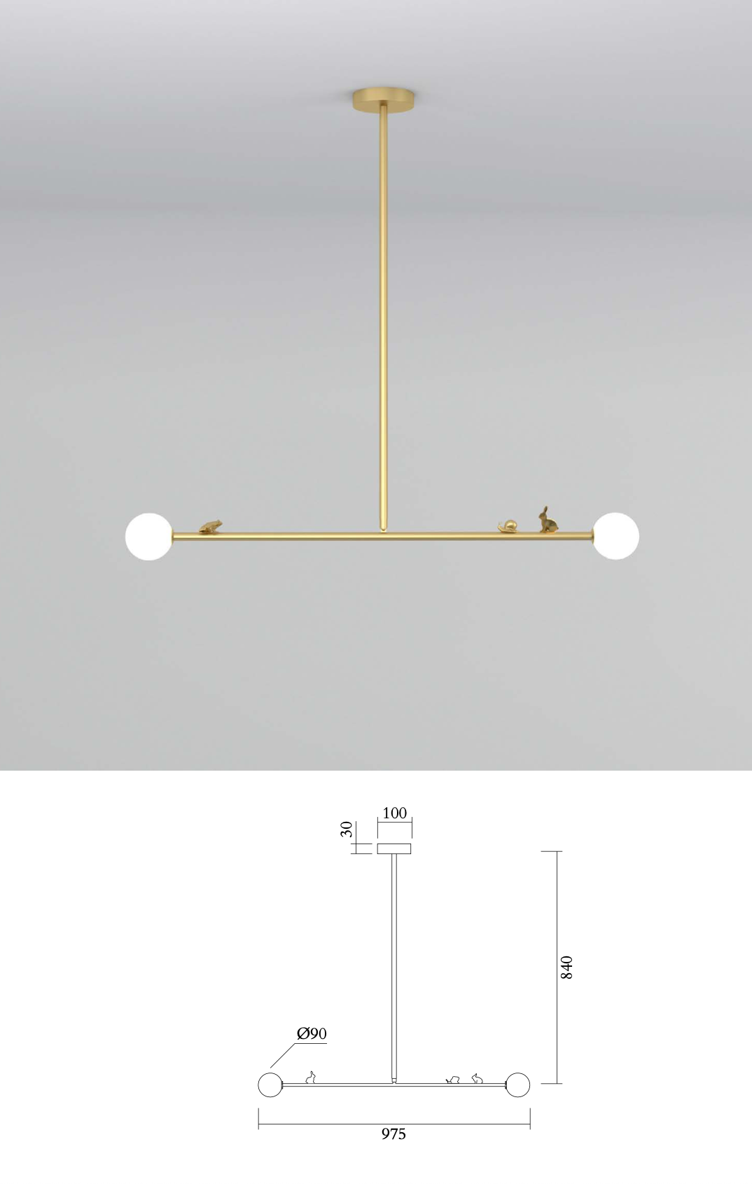 Scale 457 Pendant Light 3 Animal · €2425 · ATELIER ARETI | CURATED BY EYEDS