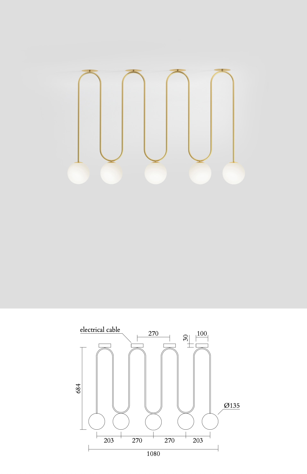 Motive 422 Ceiling Light Short · €3000 · ATELIER ARETI | CURATED BY EYEDS
