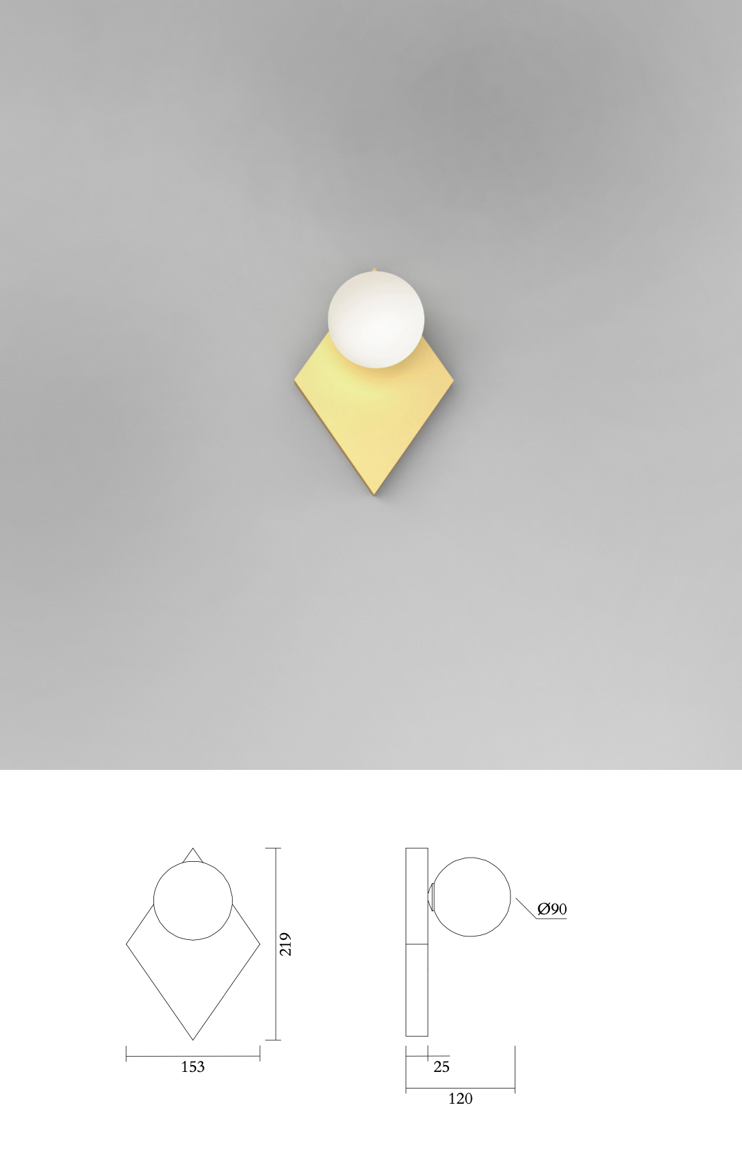 Perspective Variation 497 Wall Light Rhombus Shape · €550 · ATELIER ARETI | CURATED BY EYEDS