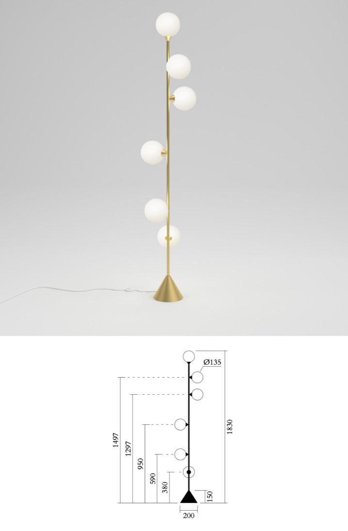 Vertical Globe 071 Floor Light · €1956 · ATELIER ARETI | CURATED BY EYEDS