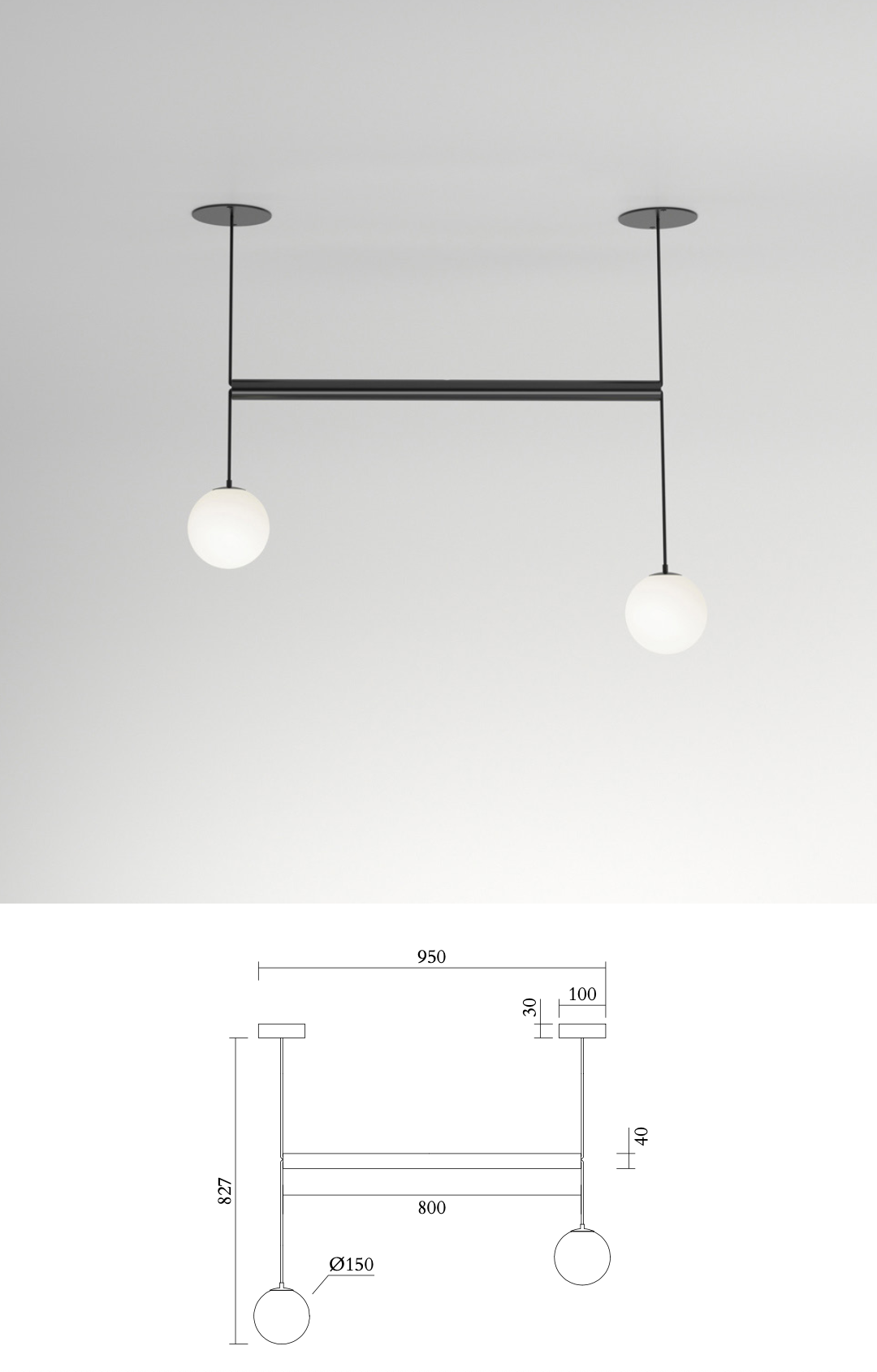 Tube with Globes 331 Pendant Light Short · €1325 · ATELIER ARETI | CURATED BY EYEDS
