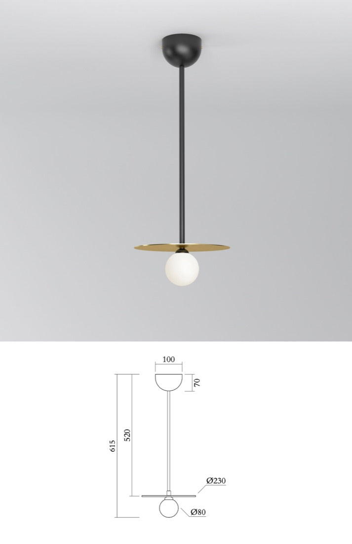 Disc & Sphere 140 Pendant Light Horizontal · €650 · ATELIER ARETI | CURATED BY EYEDS