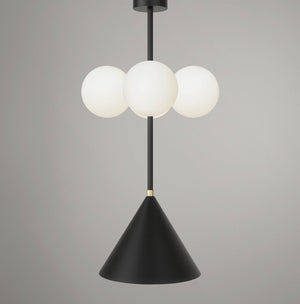 Open image in slideshow, Axis 177 Pendant Light 4 Glass Globes + 1 Metal Cone · €1160 · ATELIER ARETI | CURATED BY EYEDS
