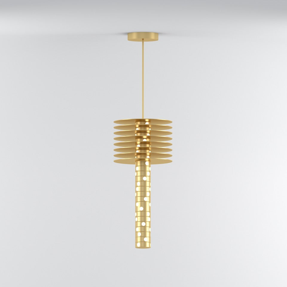 Discs Stacks 477 Brass Discs Pendant Light · €3850 · ATELIER ARETI | CURATED BY EYEDS