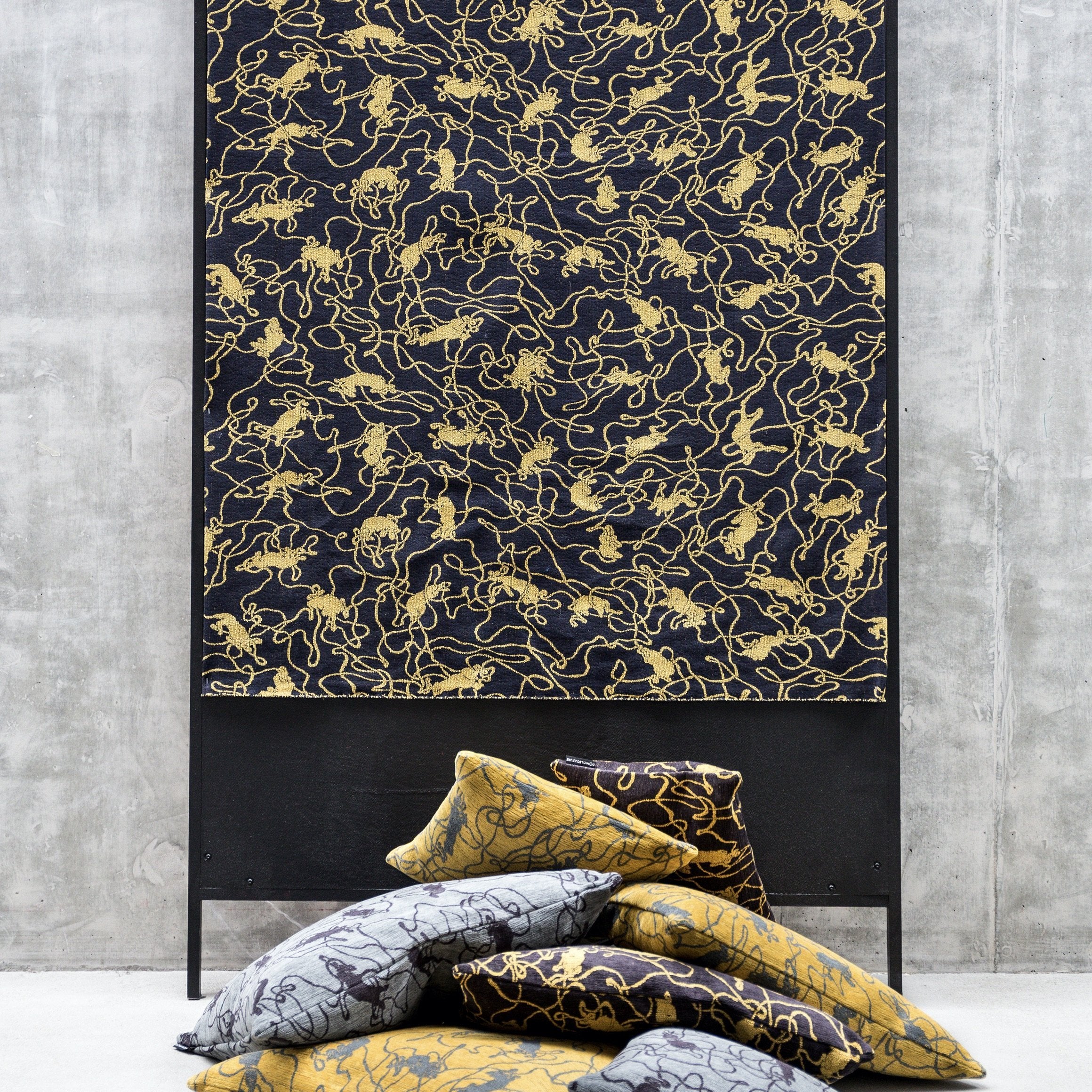 Black Yellow | Social Pattern Artwork by Michael Kvium · €250 · KVIUM | CURATED BY DOMICILECULTURE