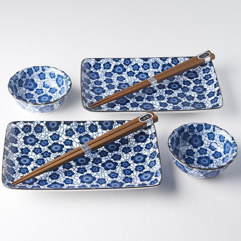 Blue, & White Sushi Set Blue Plum Design · €50 · CURATED BY EYEDS