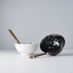Bowl Set 2 Piece Black & White Sakura Design · €30 · CURATED BY EYEDS