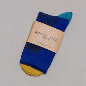 Open image in slideshow, Cobalt Blue Socks Linocut Edition · Artwork by Asger Jorn · €17 · ASGER JORN | CURATED BY DOMICILECULTURE
