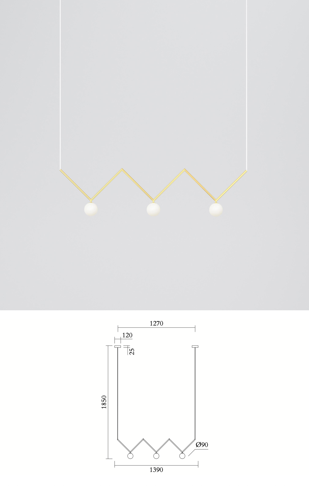 Zigzag 470 Pendant Light 3 · €1265 · ATELIER ARETI | CURATED BY EYEDS