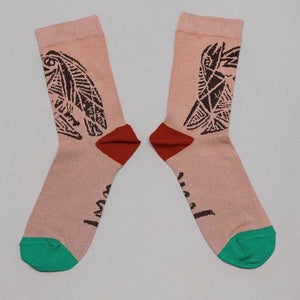 Dusty Rosa Socks Linocut Edition · Artwork by Asger Jorn · €17 · ASGER JORN | CURATED BY DOMICILECULTURE
