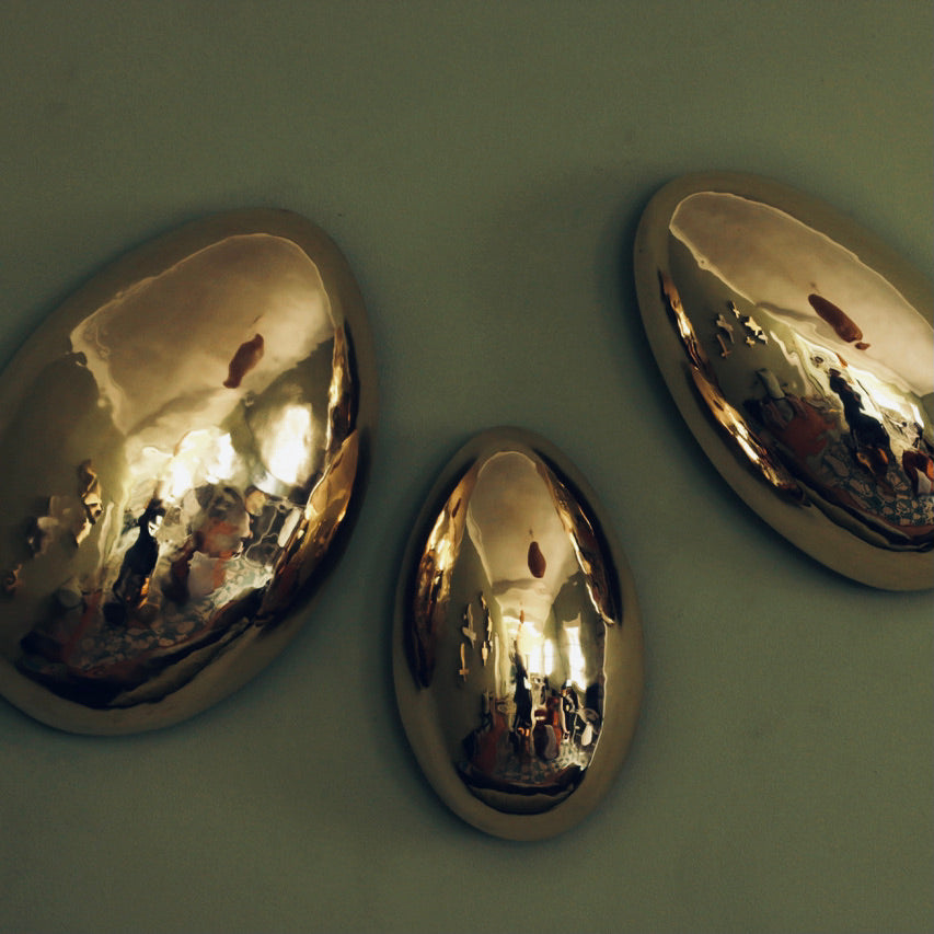 Golden Egg Light  Brass Medium · €1060 · POPHAM+ | CURATED BY EYEDS