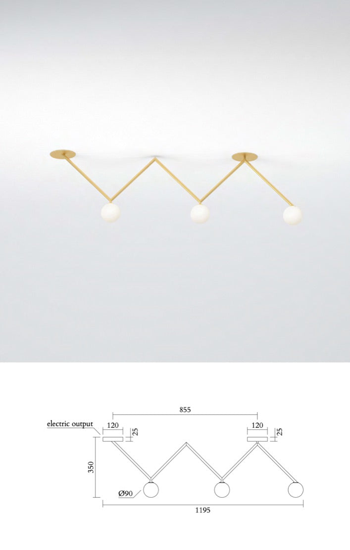 Zigzag 470 Ceiling Light 5 Segments · €1265 · ATELIER ARETI | CURATED BY EYEDS