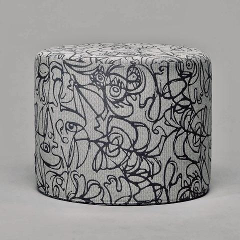 Herringbone Edition 3 Ottoman x Artwork by Asger Jorn · €535 · ASGER JORN | CURATED BY DOMICILECULTURE