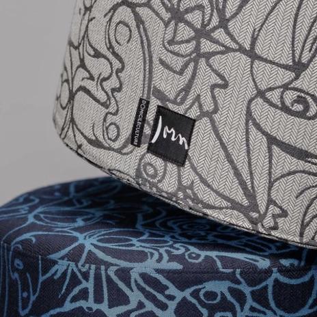 Herringbone Edition 3 Ottoman x Artwork by Asger Jorn · €535 · ASGER JORN | CURATED BY DOMICILECULTURE