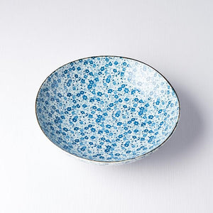 Uneven Medium Bowl Blue Daisy Shallow 21cm · €11 · CURATED BY EYEDS