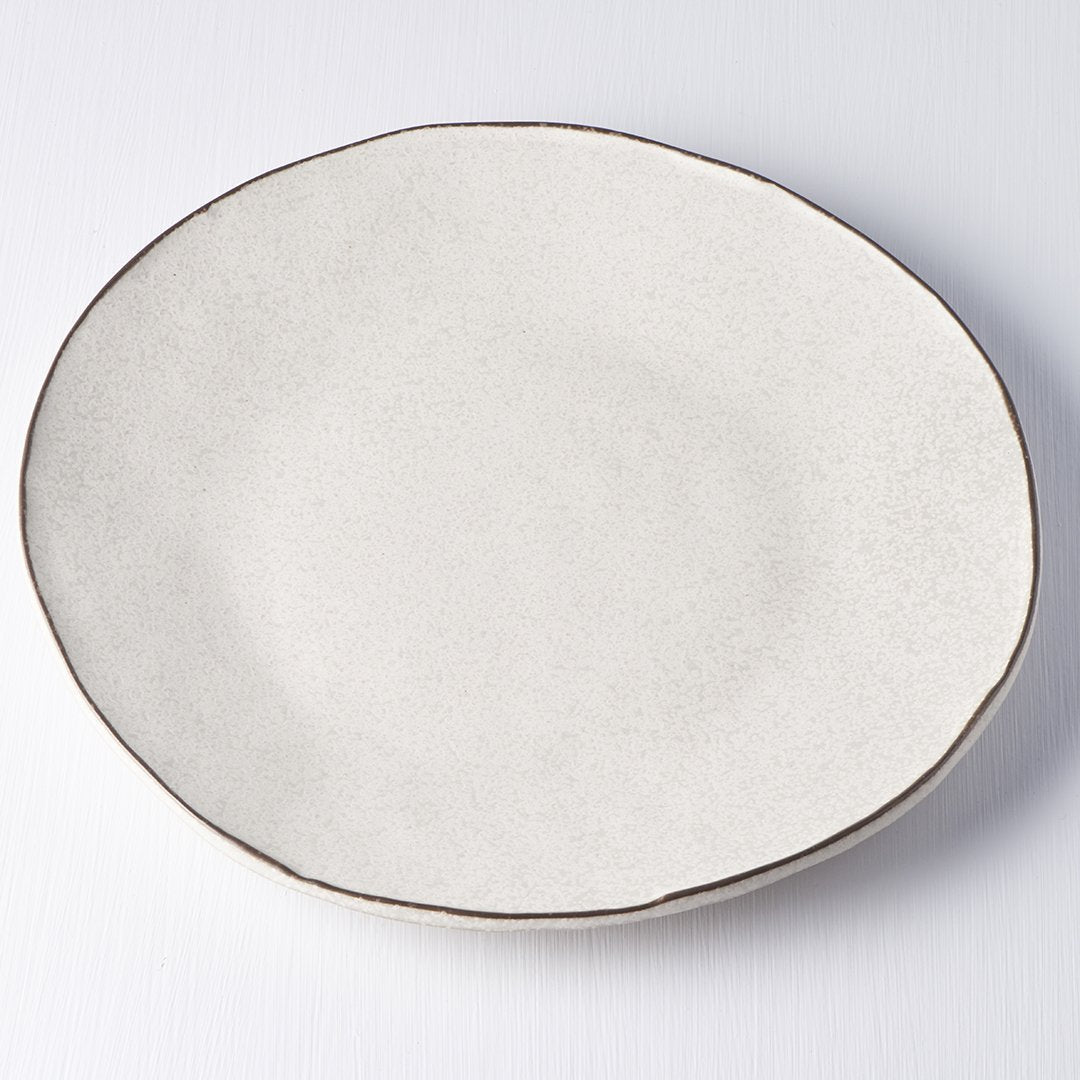 Uneven Off-White Plate with a Dark Rim 26.5cm · €35 · CURATED BY EYEDS