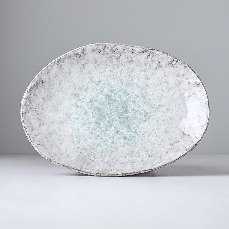 Uneven Oval Plate Aqua Splash 24cm · €17 · CURATED BY EYEDS